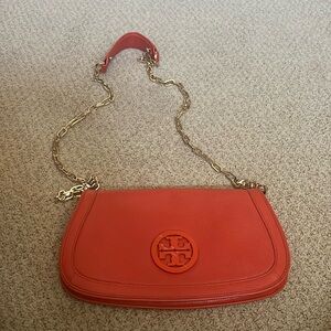 Tory Burch leather orange crossbody EUC